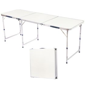 6ft 180-60cm Aluminum Alloy Folding Table Portable Foldable Desk For Camping Picnic BBQ Home Party