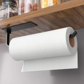Paper Towel Holder Self Adhesive Or Drilling Matte Black Upgraded Aluminum Kitchen Roll Dispenser Under Cabinet Lighter But Stronger Than Stainless St
