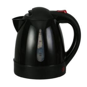 Electric Kettle 150W 1L Black Road Hot Water Boiler Stainless Steel Liner Auto Shut Off Tea Kettle Car Cigarette Plug 12V For Sedans SUVs (Option: Default)