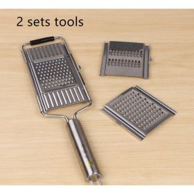 Stainless Steel Grater, Vegetable And Fruit Slicer, Peeler (Option: 2 sets tools)