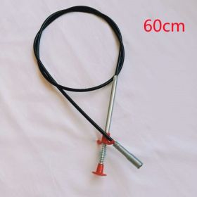 60CM Sewer Dredger Spring Pipe Dredging Tool Household Hair Cleaner Drain Clog Remover Cleaning Tools Household For Kitchen Sink Kitchen Gadgets (Option: Black 60cm)